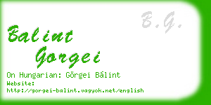 balint gorgei business card